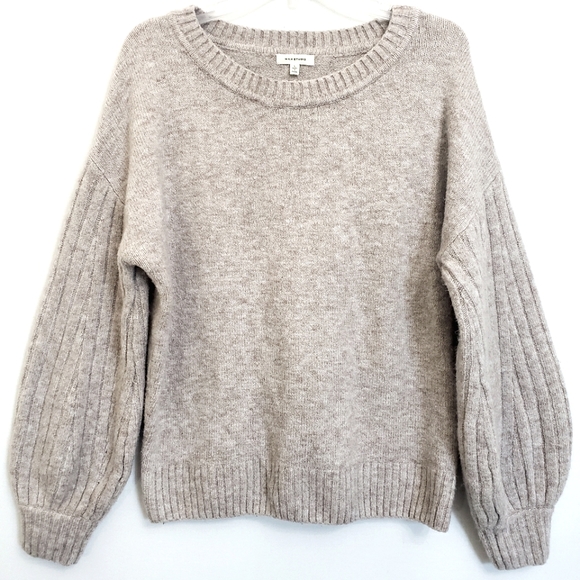 Max Studio Sweaters - Nwot Max Studio Blush Ribbed Puffed Longsleeve Pullover Sweater